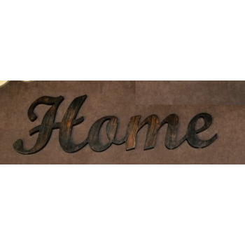 Home - napis drewniany stojący brązowy OUTLET